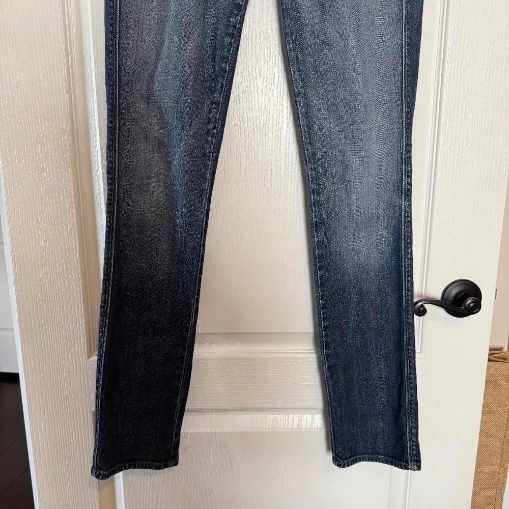 7 For all mankind women's jeans 29 mid rise straight leg Edie dark wash denim - Picture 2 of 10